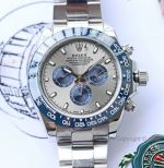 Copy Rolex Daytona Stainless Steel Watch Gray and Blue Dial